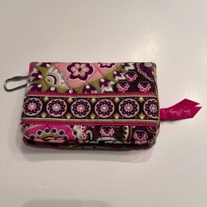 Vera Bradley Pink and Green Floral Wallet